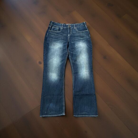 Maurices Mid Rise Bootcut Jeans Size 11/12 Waist 34x31 #32 - Picture 1 of 6